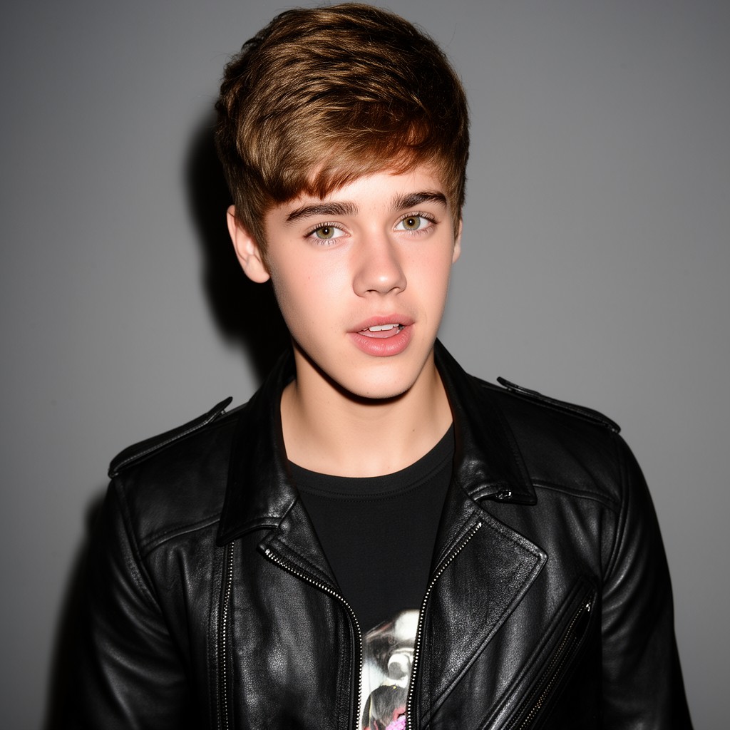 AI-generated illustration of Justin Bieber