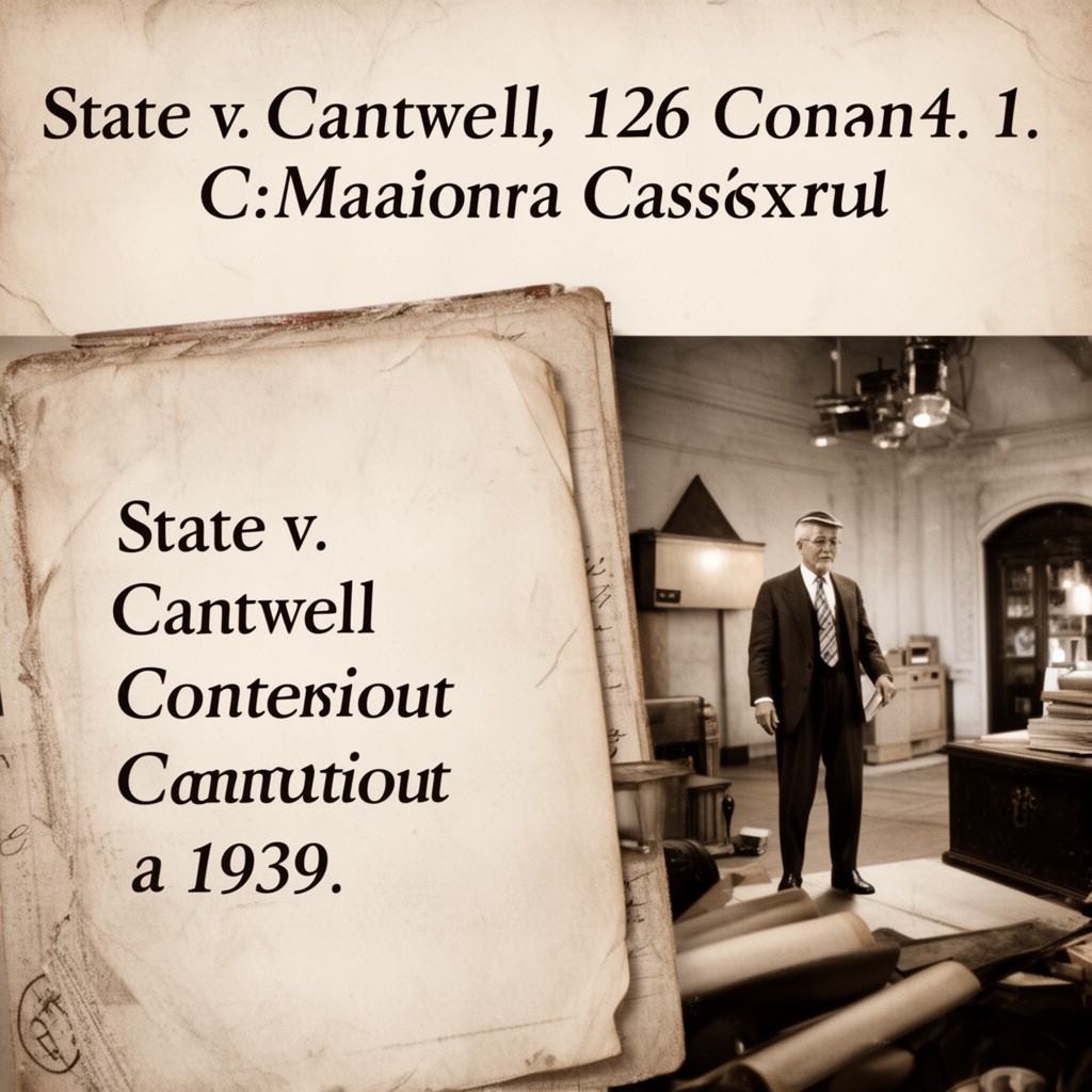 AI-generated illustration of State v. Cantwell, 126 Conn. 1, 8 A.2d 533 (1939)