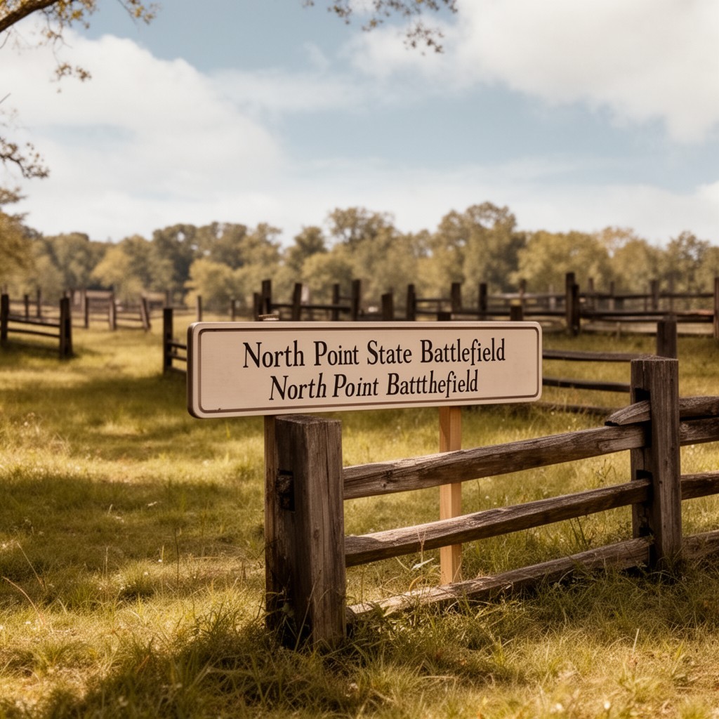AI-generated illustration of North Point State Battlefield