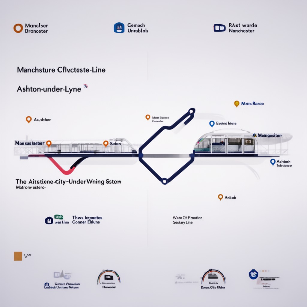 AI-generated illustration of Ashton-under-Lyne line