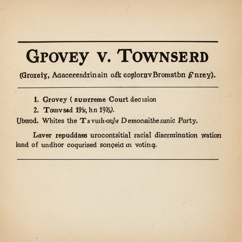 AI-generated illustration of Grovey v. Townsend