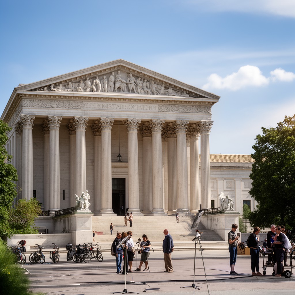 AI-generated illustration of United States Supreme Court cases of the Stone Court