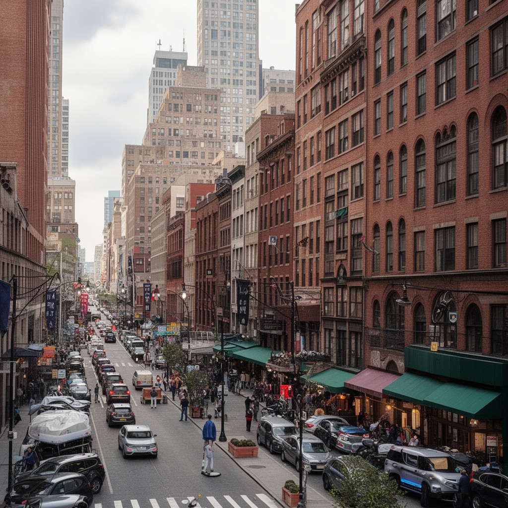 AI-generated illustration of Garment District