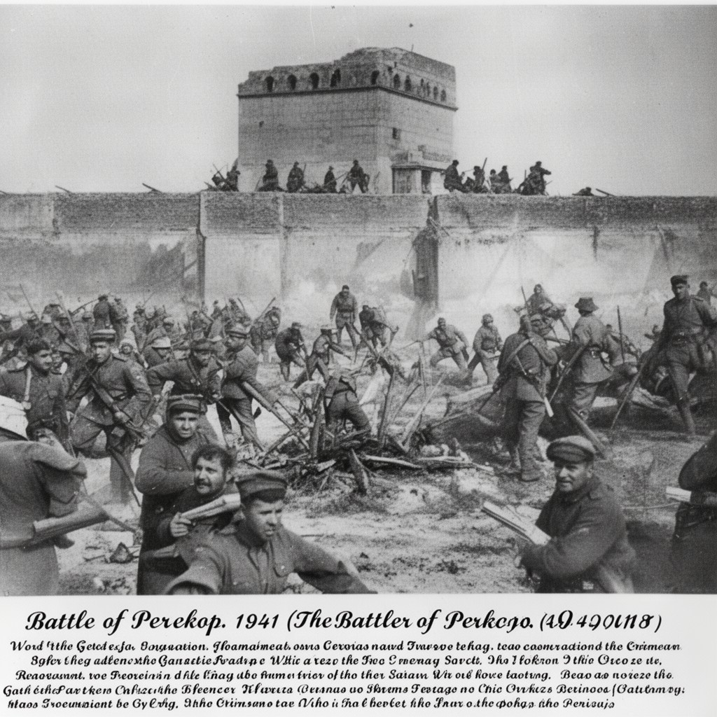 AI-generated illustration of Battle of Perekop (1941)