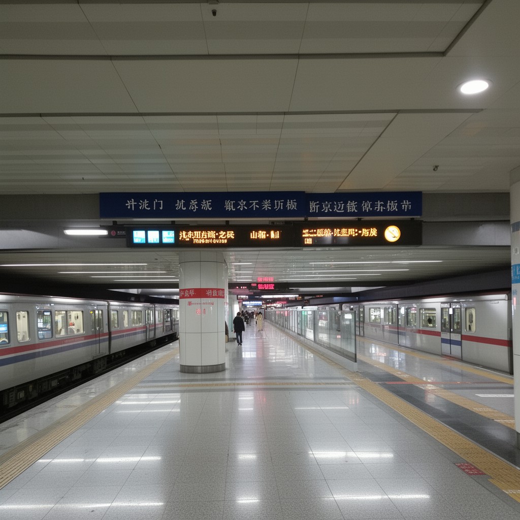 AI-generated illustration of Fuxingmen station