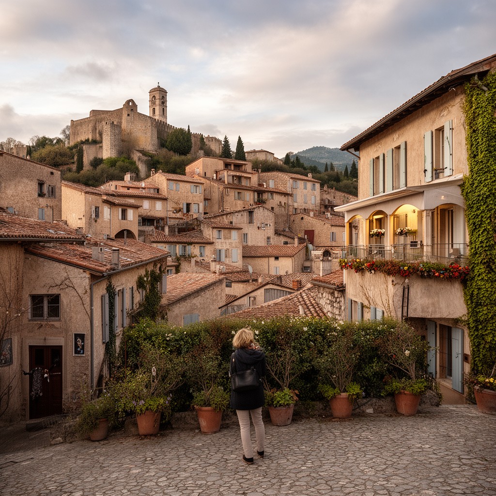 AI-generated illustration of Saint-Paul-de-Vence, Alpes-Maritimes, France