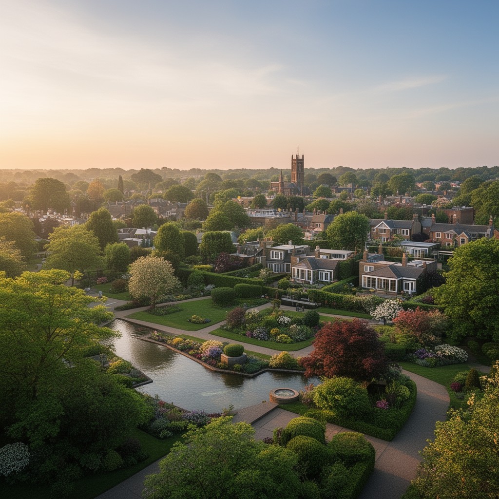 AI-generated illustration of Letchworth Garden City