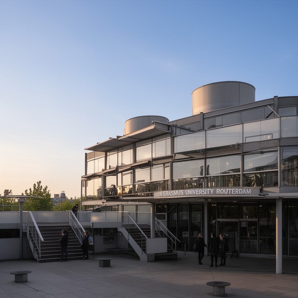 AI-generated illustration of Erasmus University Rotterdam