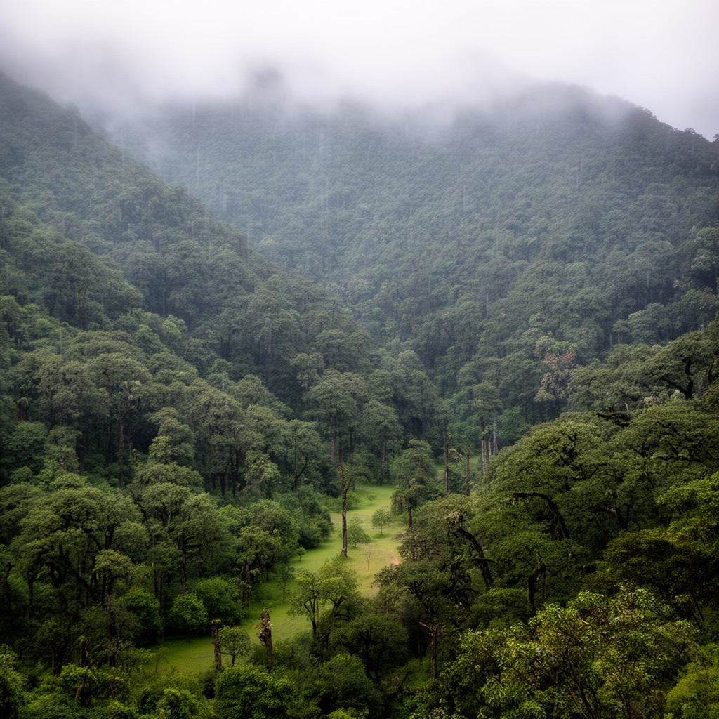 AI-generated illustration of Mtirala National Park (nearby influence region)