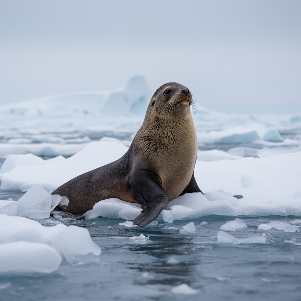 AI-generated illustration of Antarctic fur seal