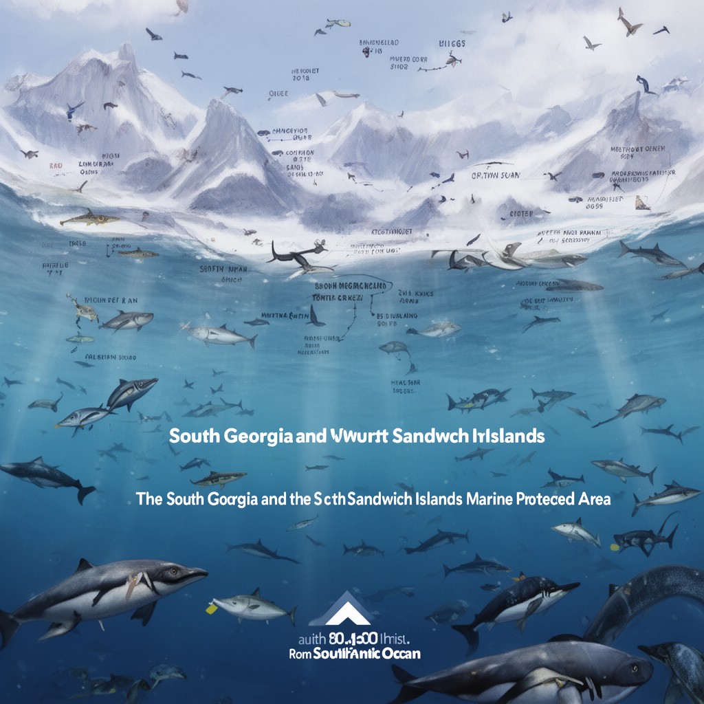 AI-generated illustration of South Georgia and the South Sandwich Islands Marine Protected Area