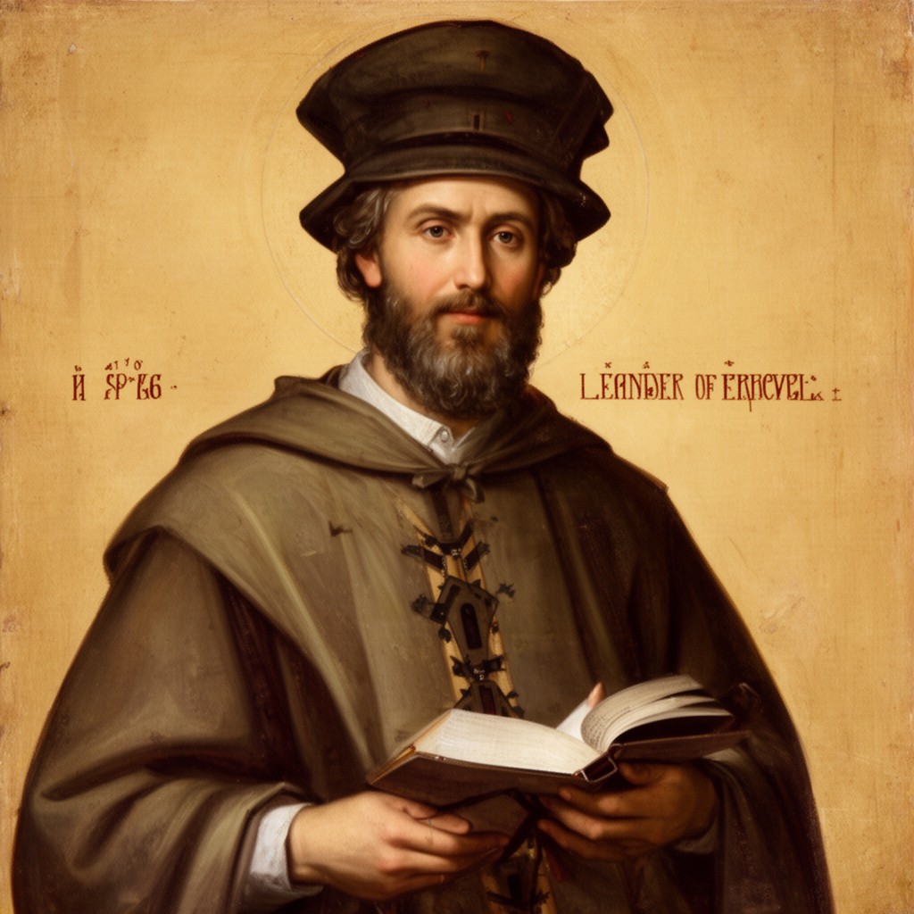 AI-generated illustration of Leander of Seville