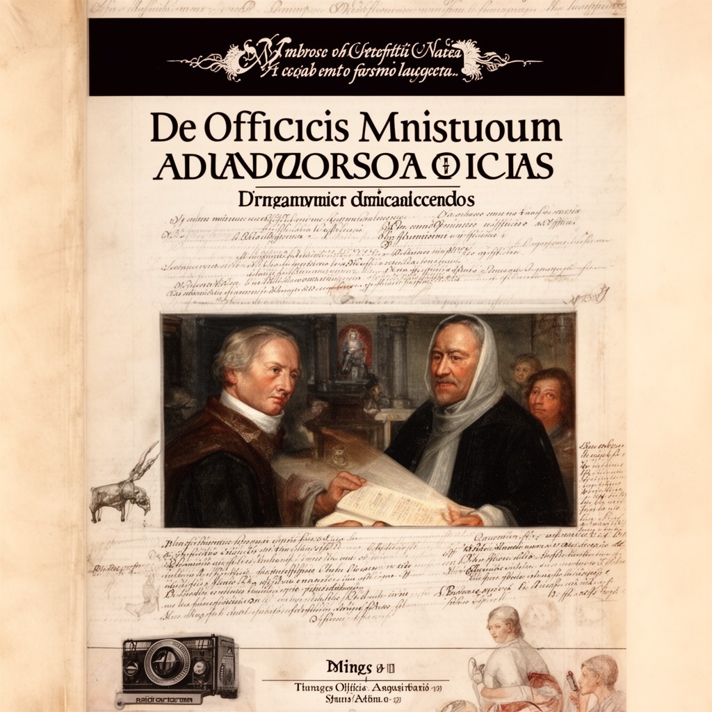 AI-generated illustration of De officiis ministrorum