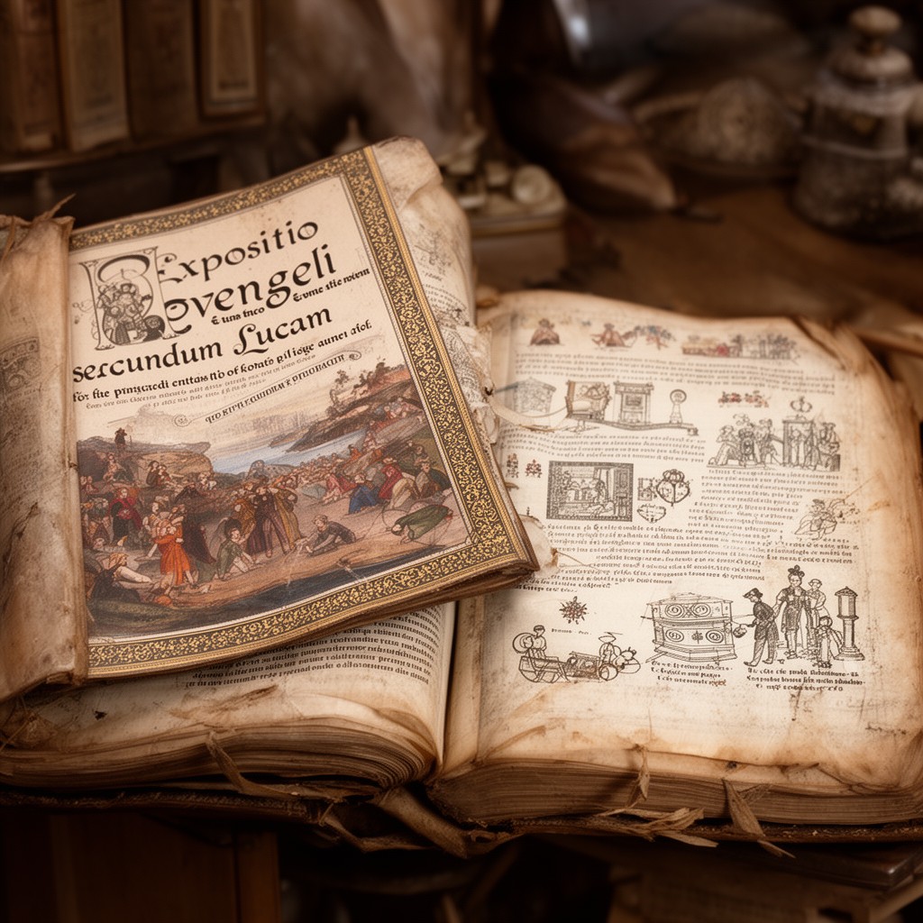 AI-generated illustration of Expositio Evangelii secundum Lucam