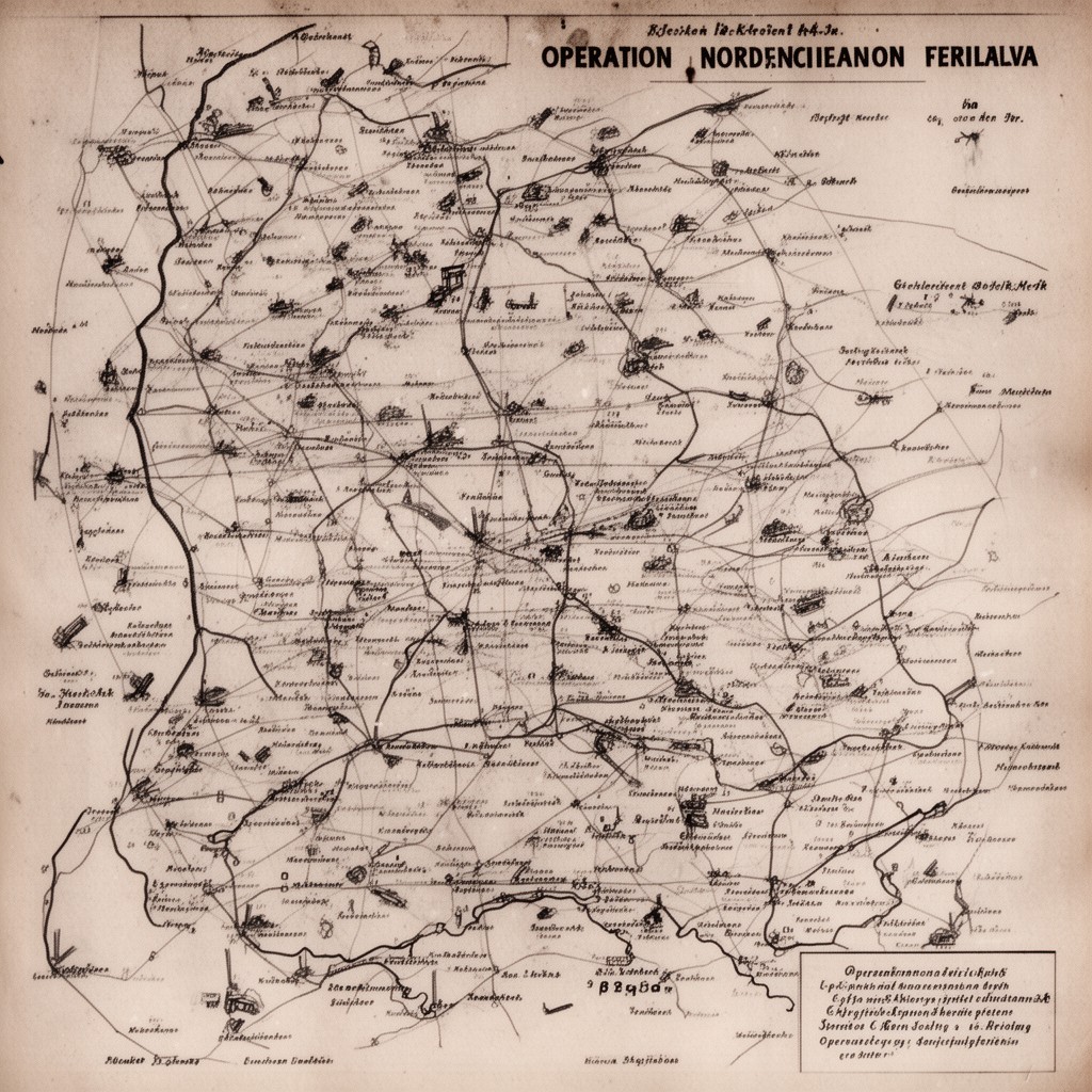 AI-generated illustration of Operation Nordlicht (1944)