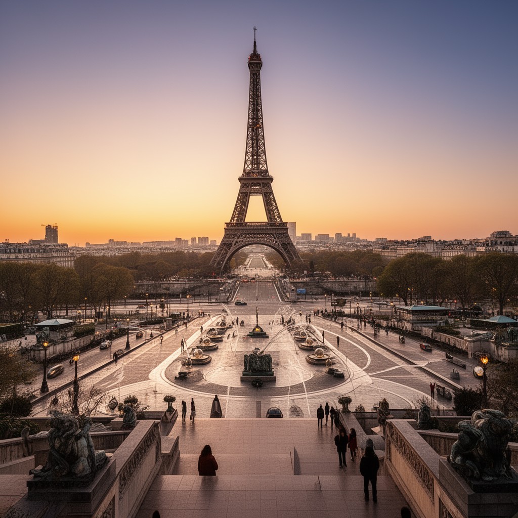AI-generated illustration of Place du Trocadéro