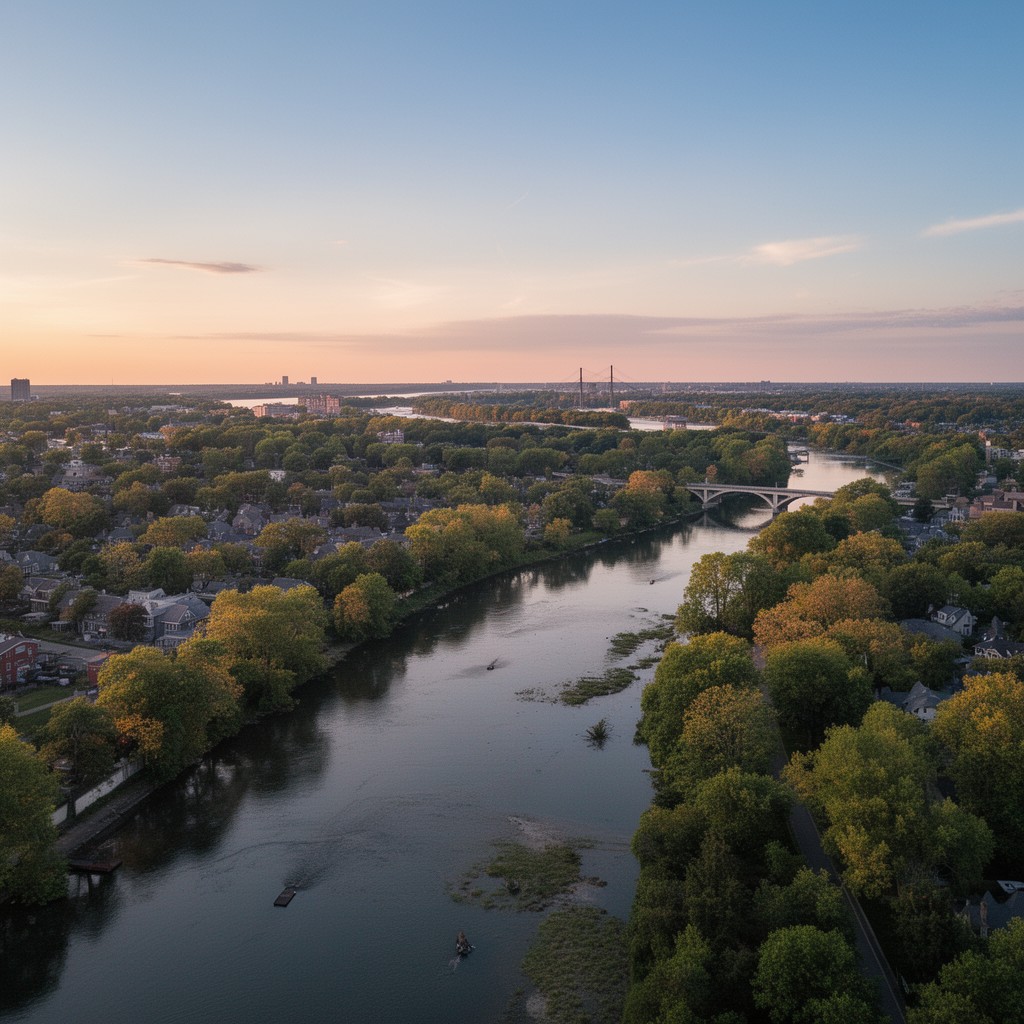 AI-generated illustration of Rocky River, Ohio, United States