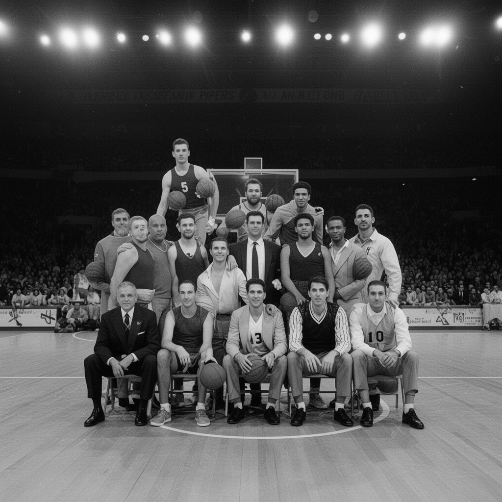 AI-generated illustration of Cleveland Pipers basketball team