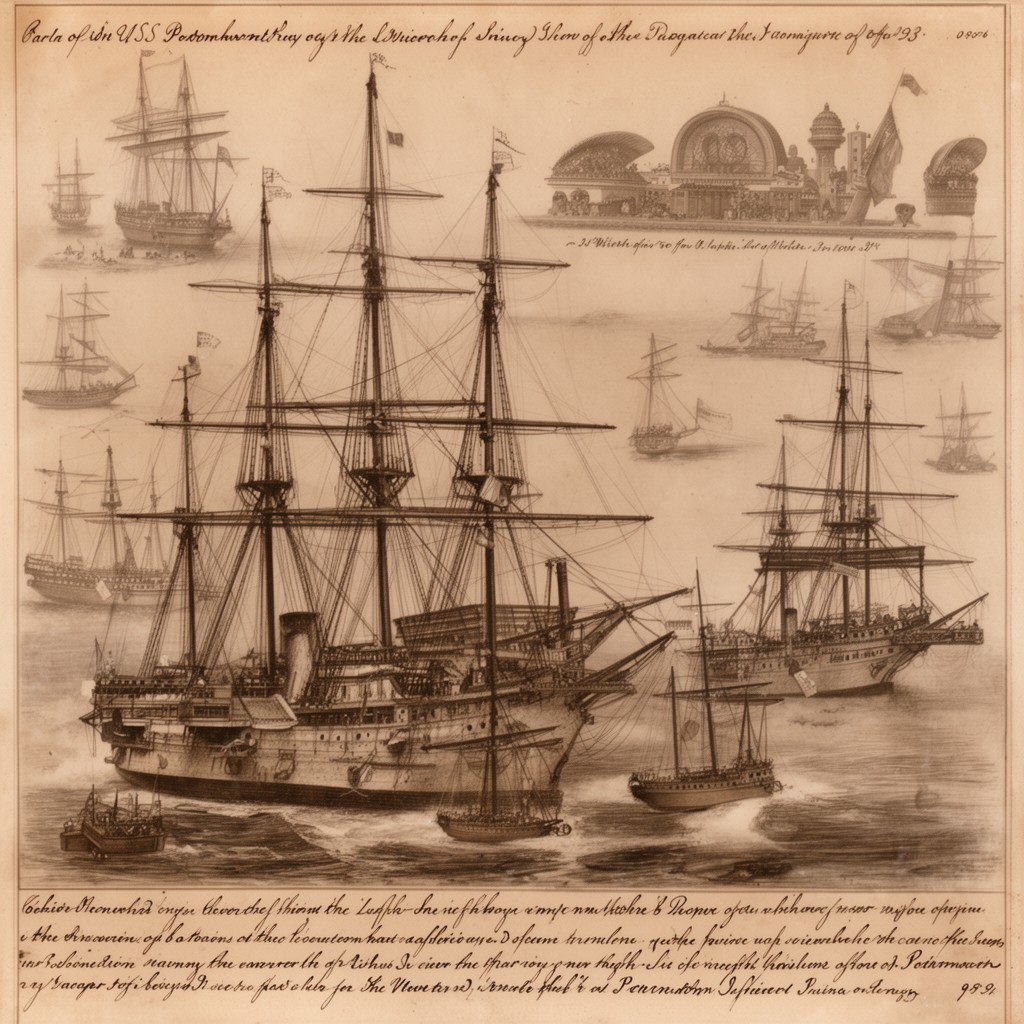 AI-generated illustration of USS Portsmouth