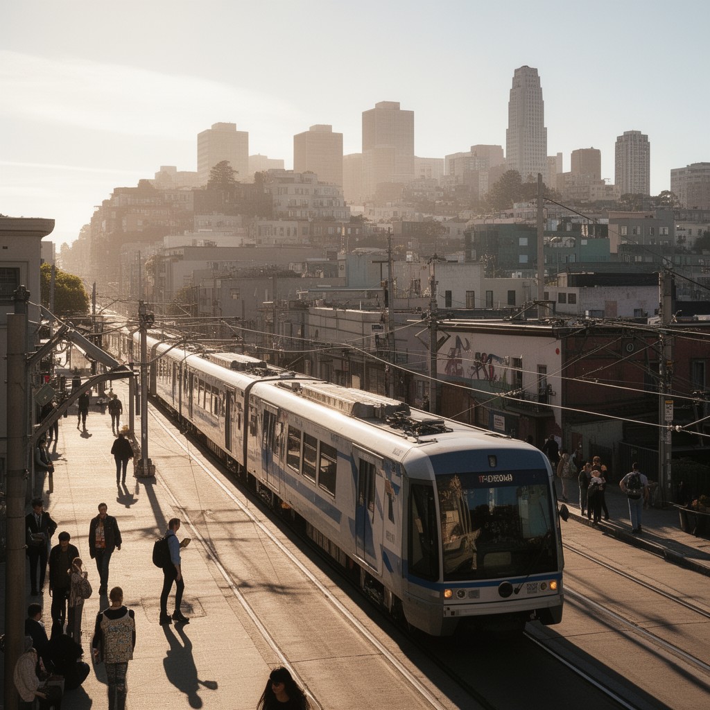 AI-generated illustration of T Third Street line