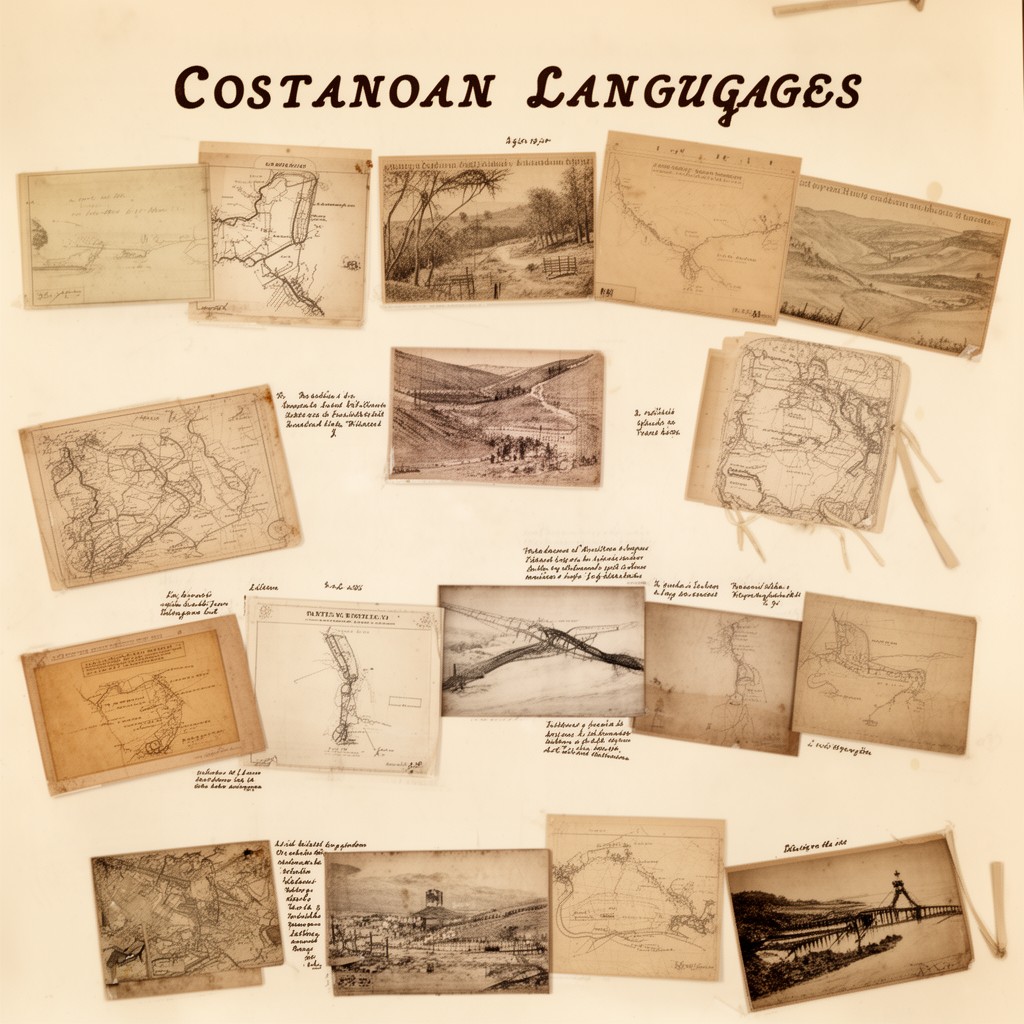 AI-generated illustration of Costanoan languages