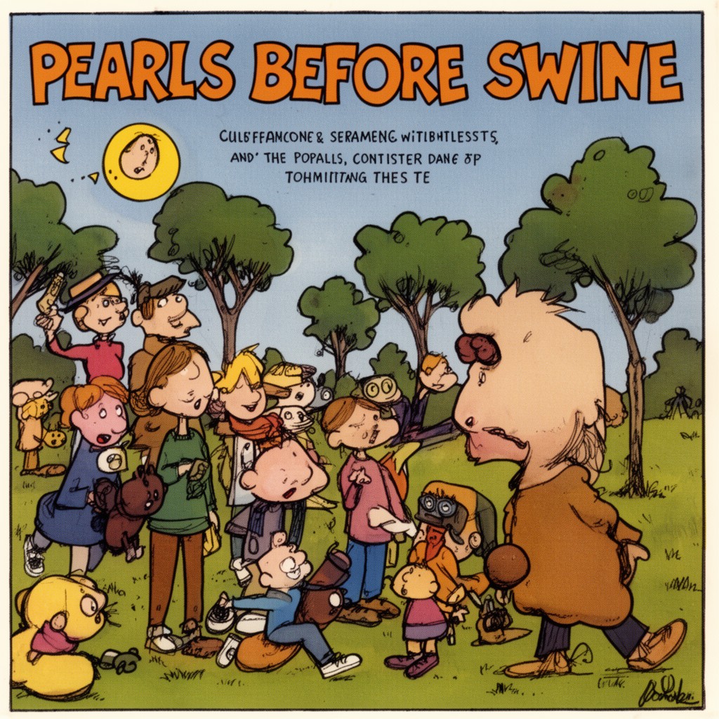 AI-generated illustration of Pearls Before Swine