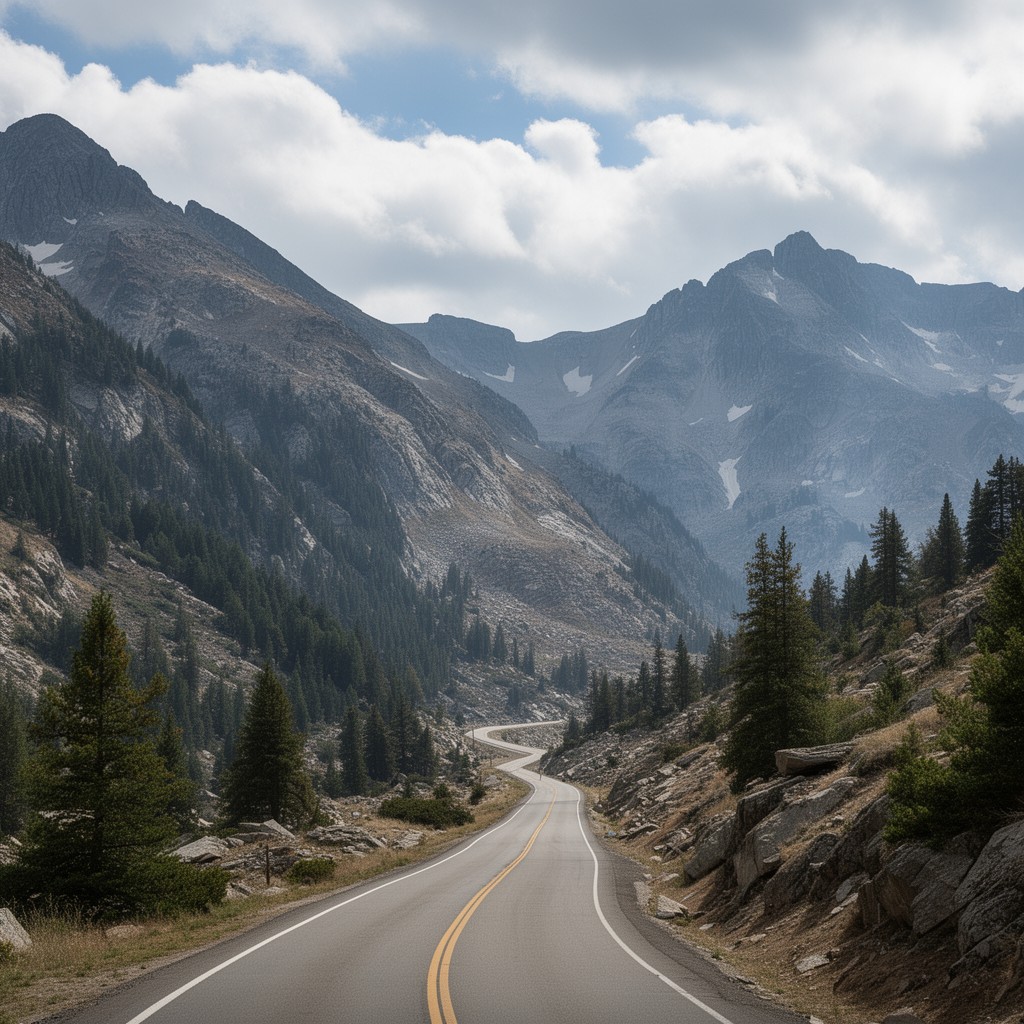 AI-generated illustration of Sierra Nevada passes