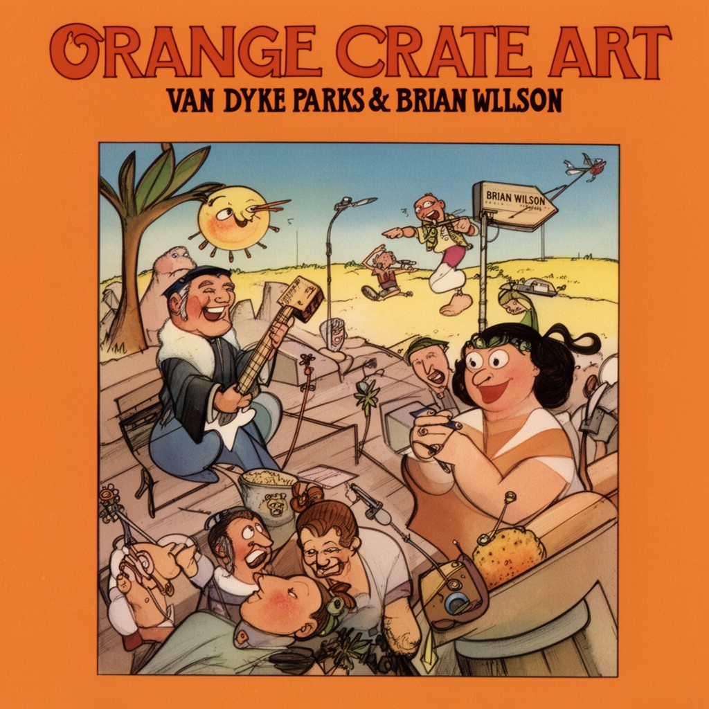 AI-generated illustration of Orange Crate Art