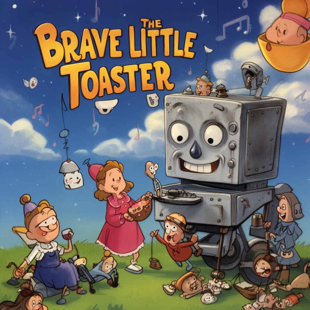 AI-generated illustration of The Brave Little Toaster – music