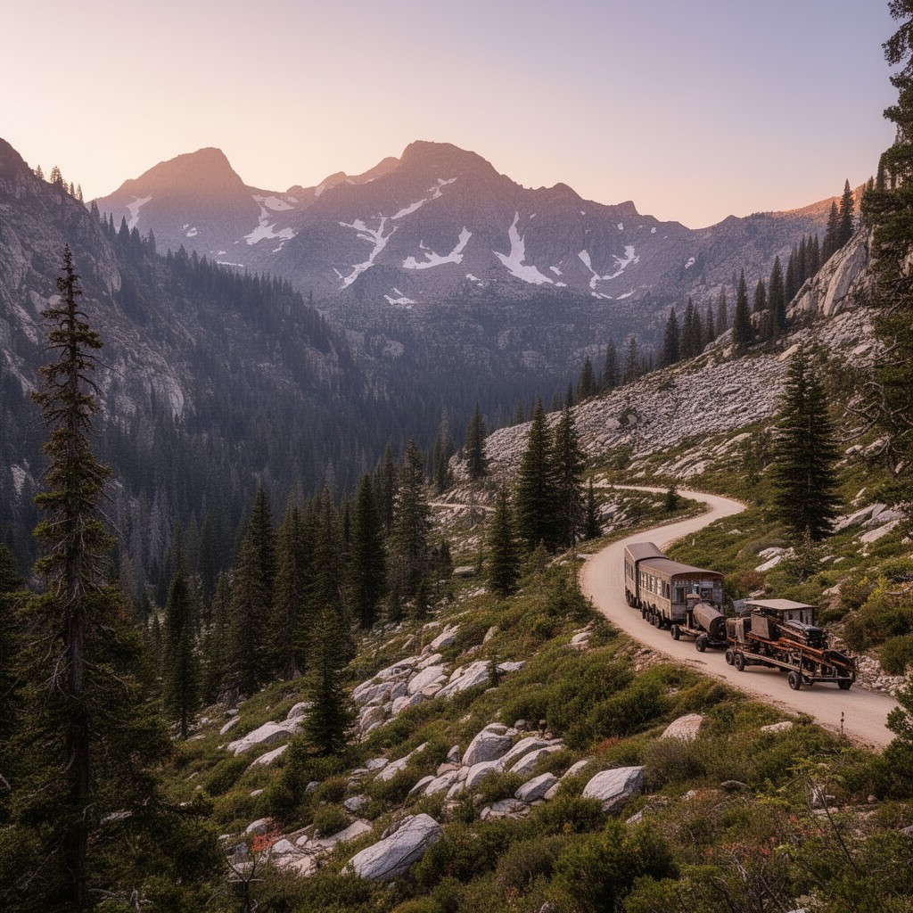 AI-generated illustration of Ebbetts Pass