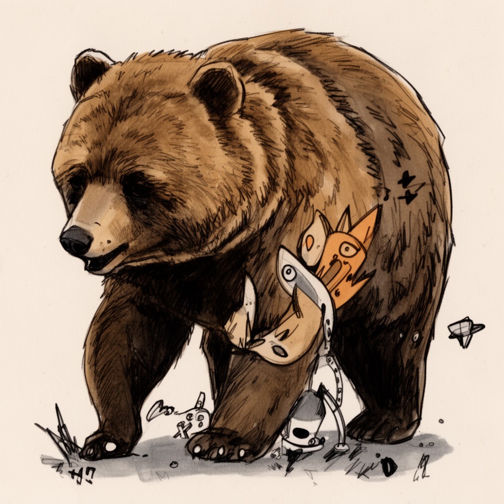 AI-generated illustration of Grizzly Bear