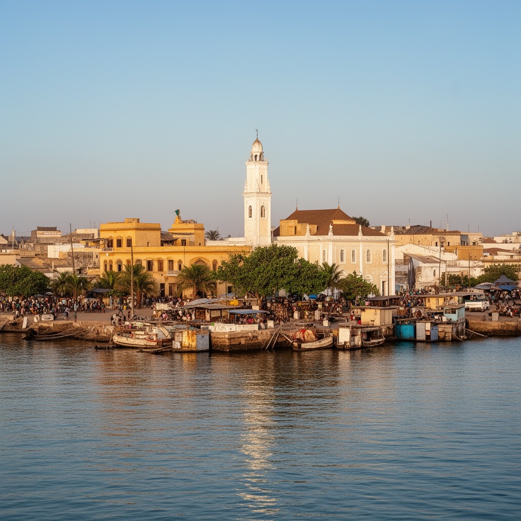 AI-generated illustration of Saint-Louis, Senegal