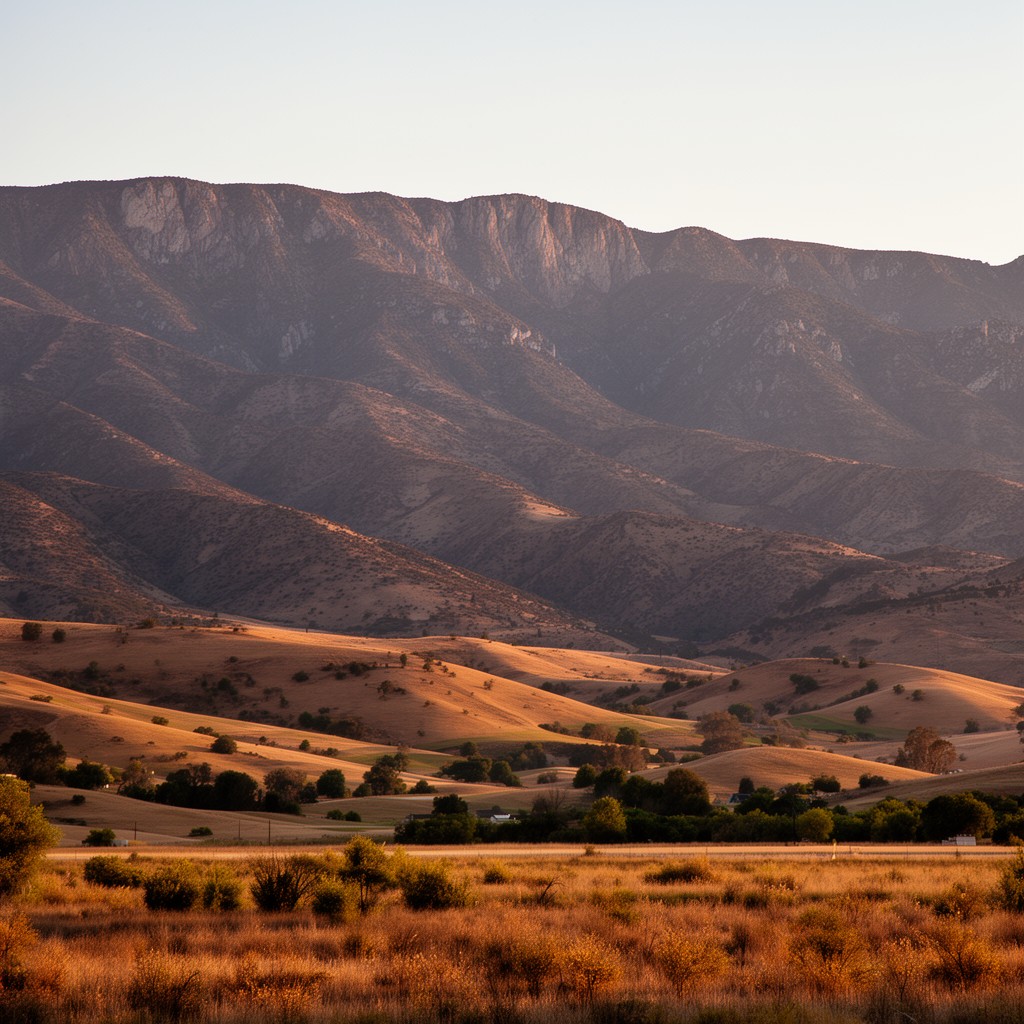AI-generated illustration of Tehachapi Mountains foothills