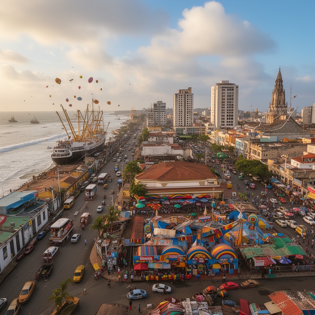 AI-generated illustration of Barranquilla