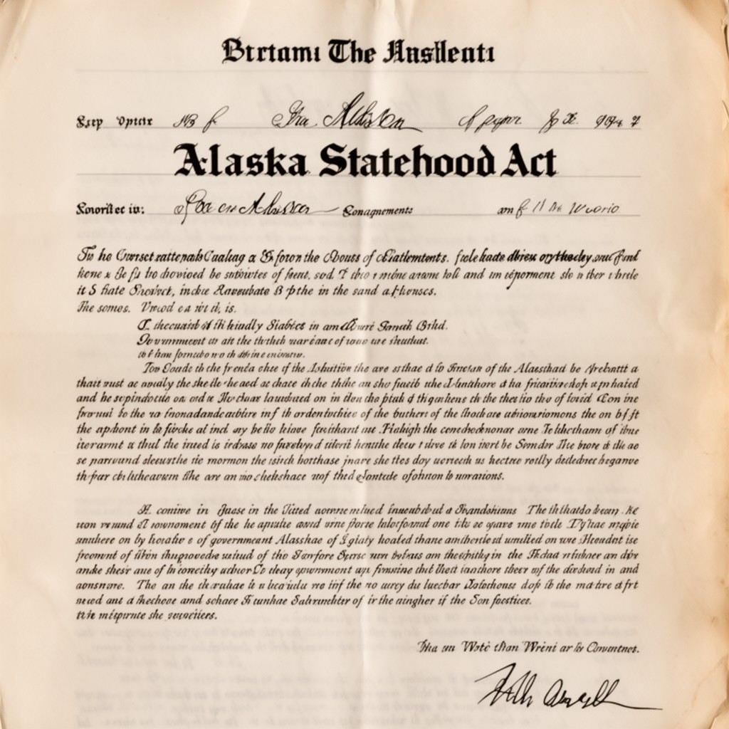 AI-generated illustration of Alaska Statehood Act
