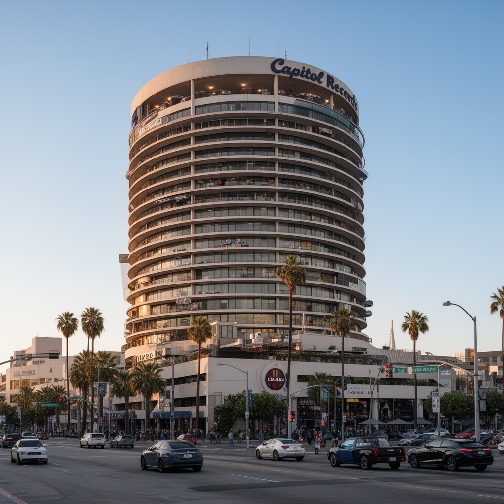 AI-generated illustration of Capitol Records Building