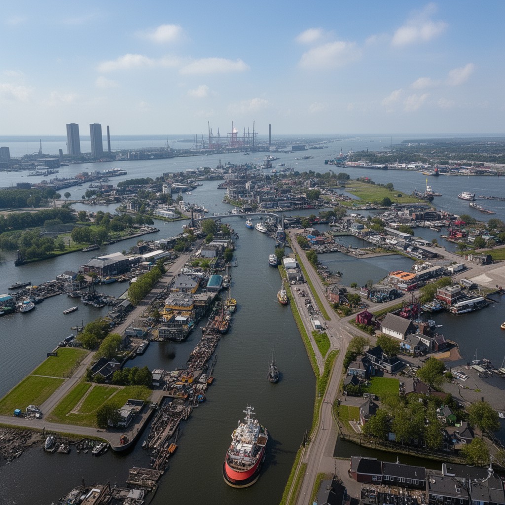 AI-generated illustration of Western Scheldt