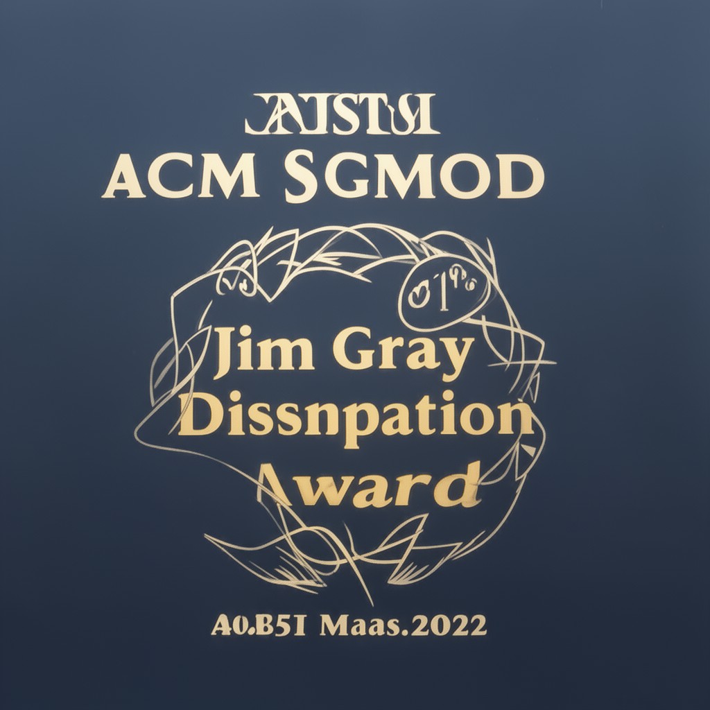 AI-generated illustration of ACM SIGMOD Jim Gray Dissertation Award