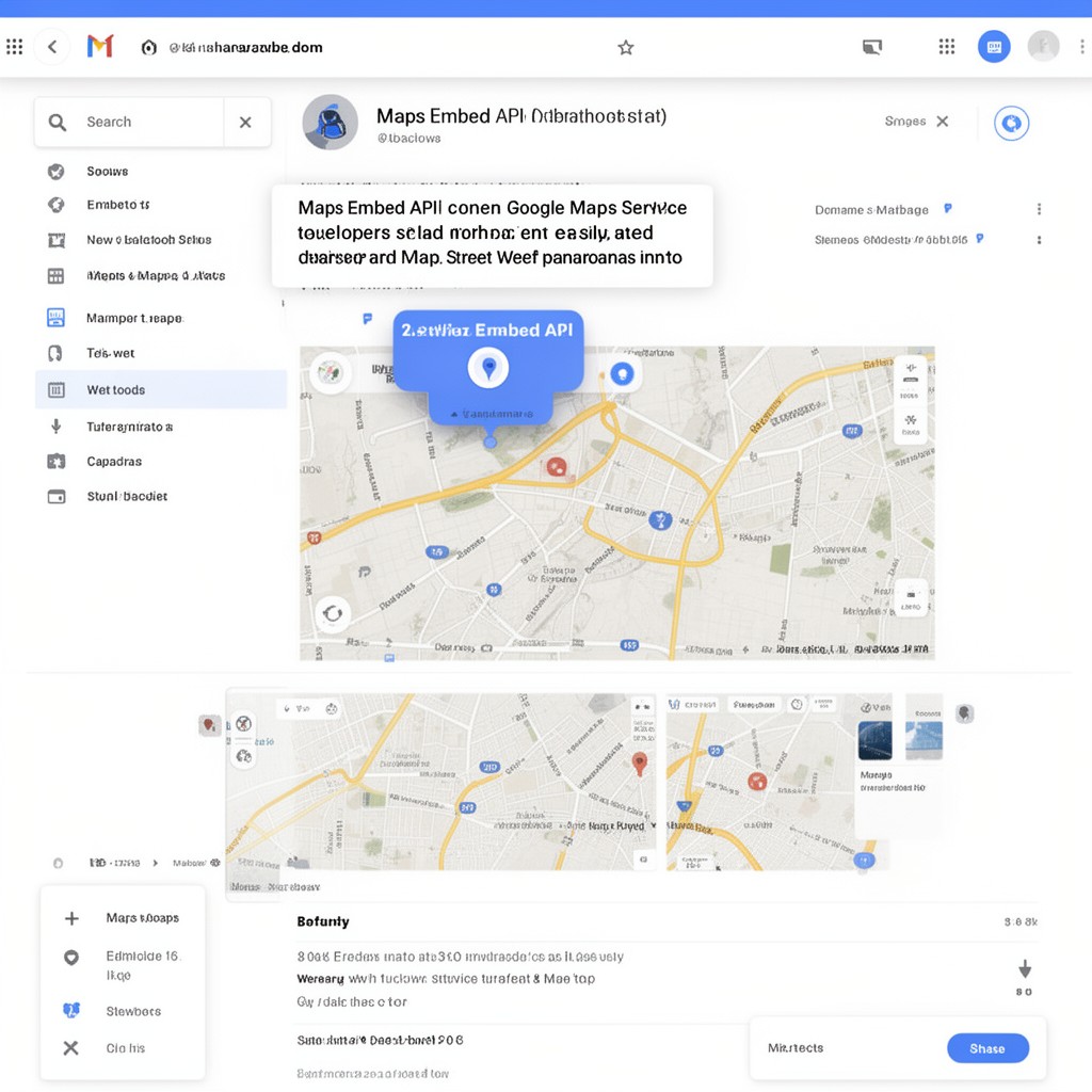 AI-generated illustration of Maps Embed API