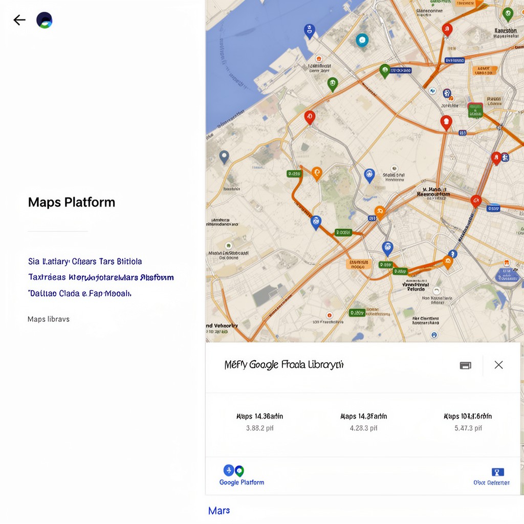 AI-generated illustration of Maps Platform Maps Library