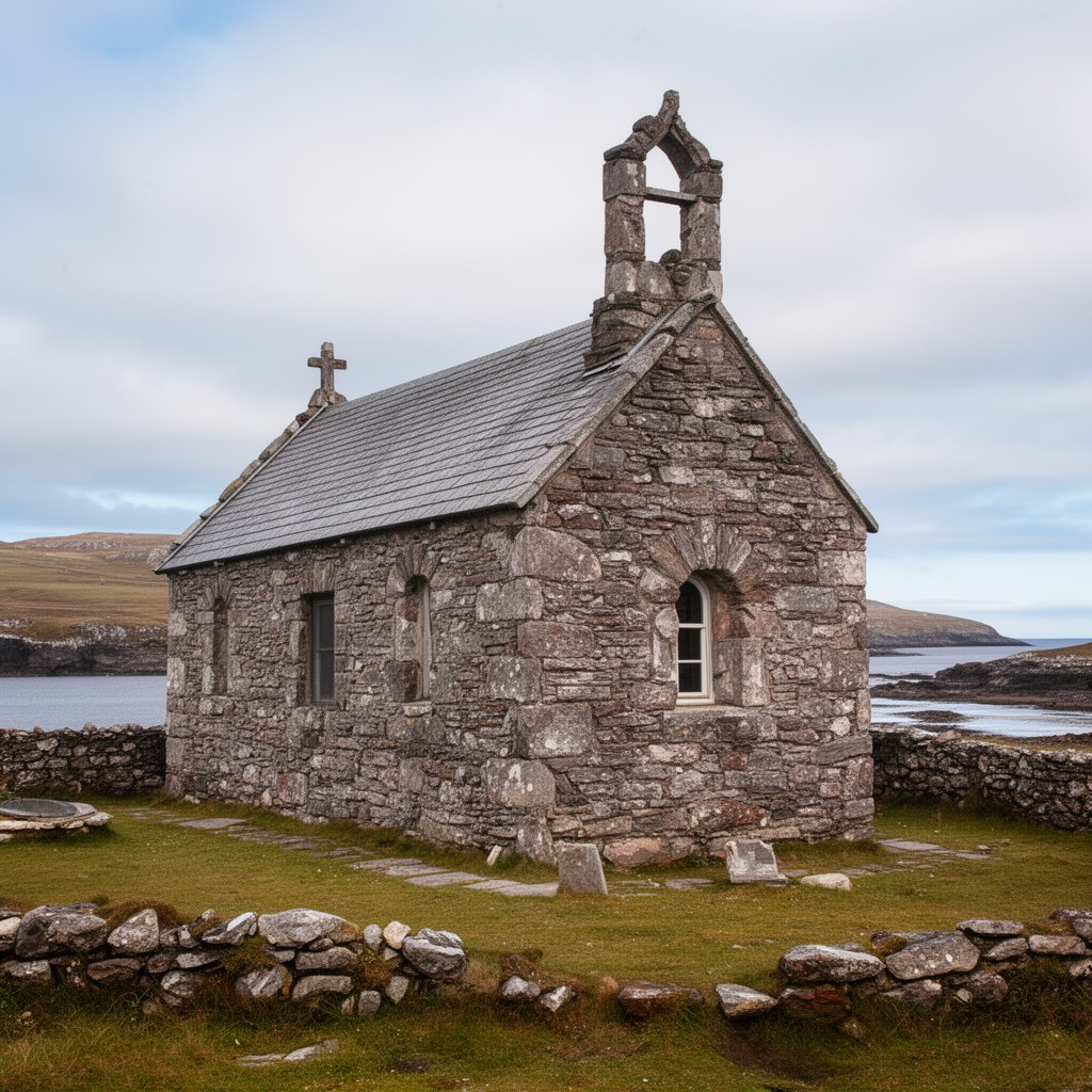 AI-generated illustration of St Columba’s Chapel