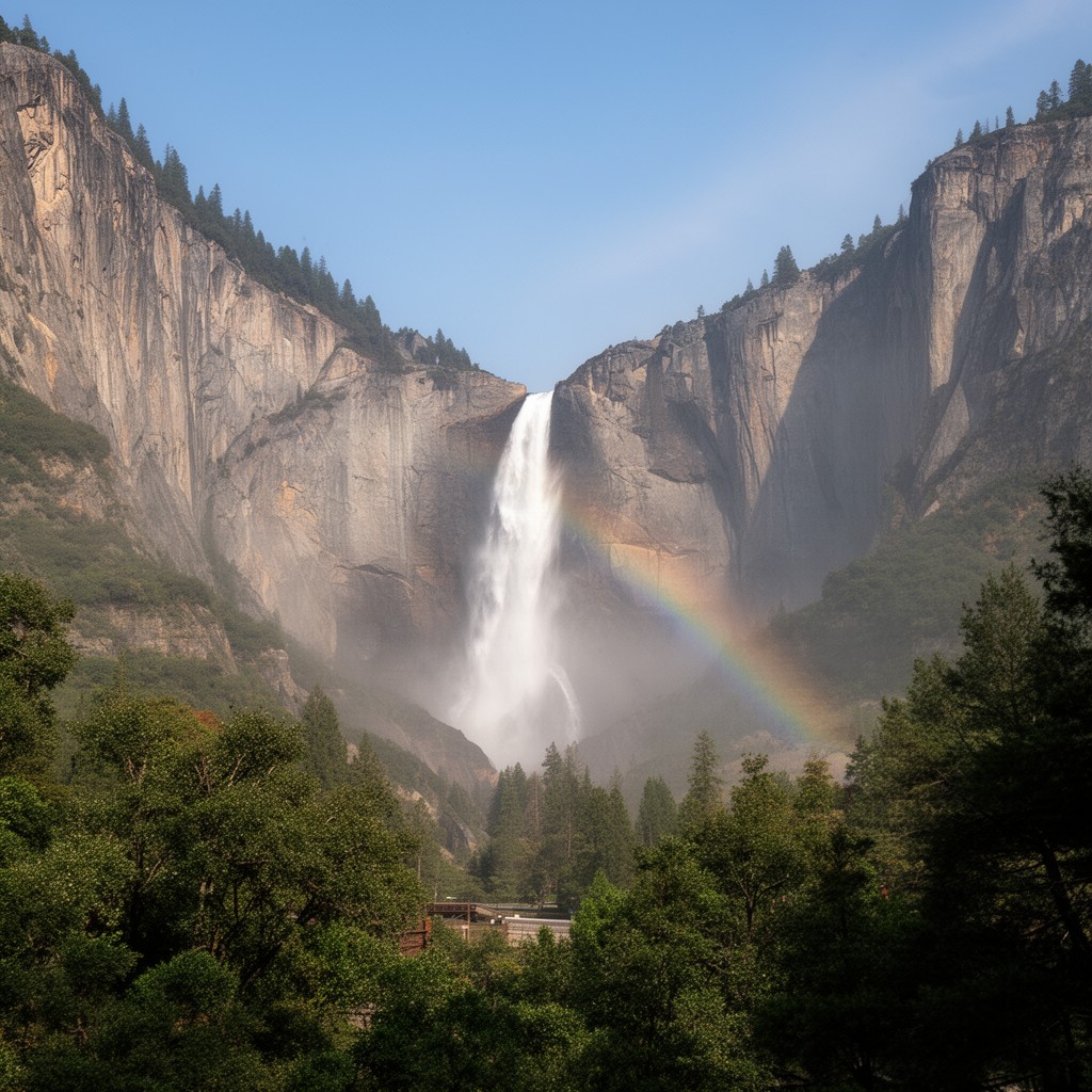 AI-generated illustration of Bridalveil Fall