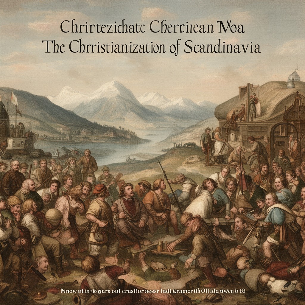 AI-generated illustration of Christianization of Scandinavia