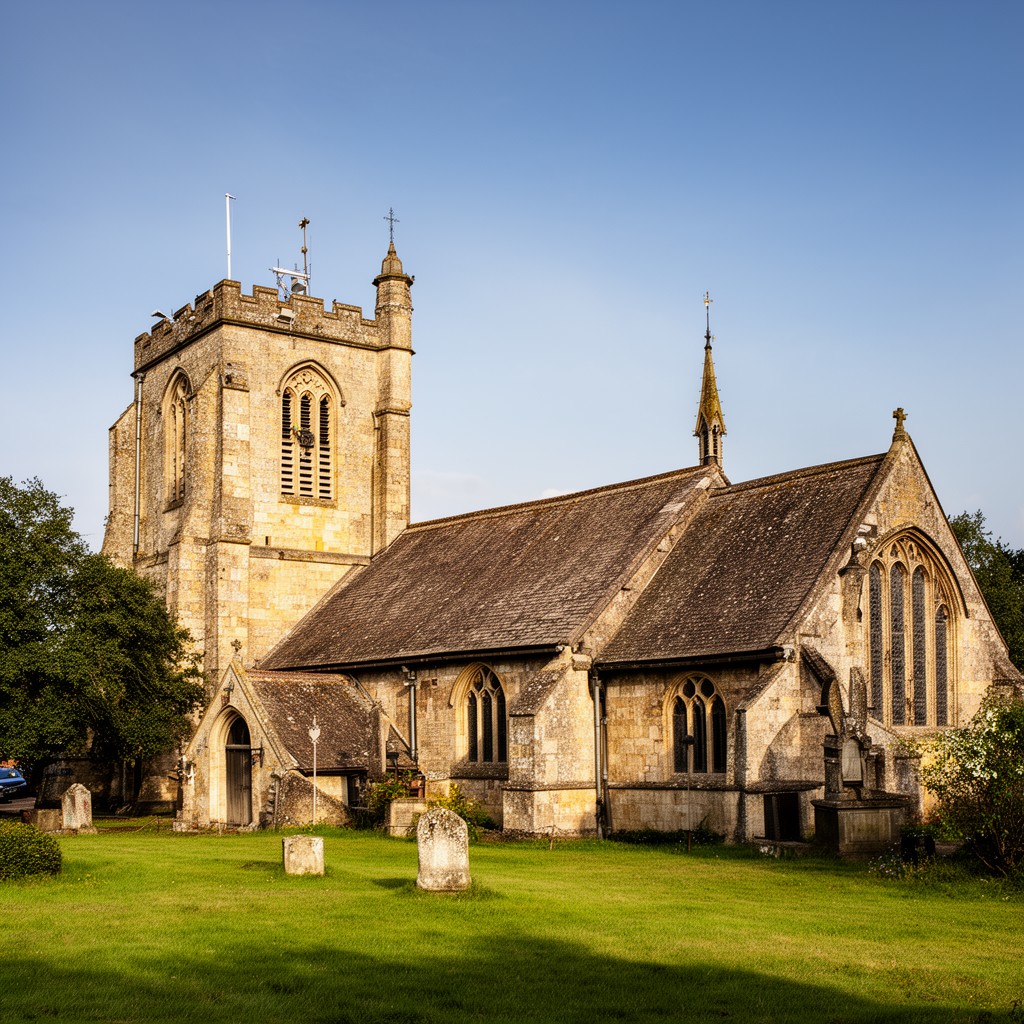 AI-generated illustration of St Mary’s Church, Byfleet