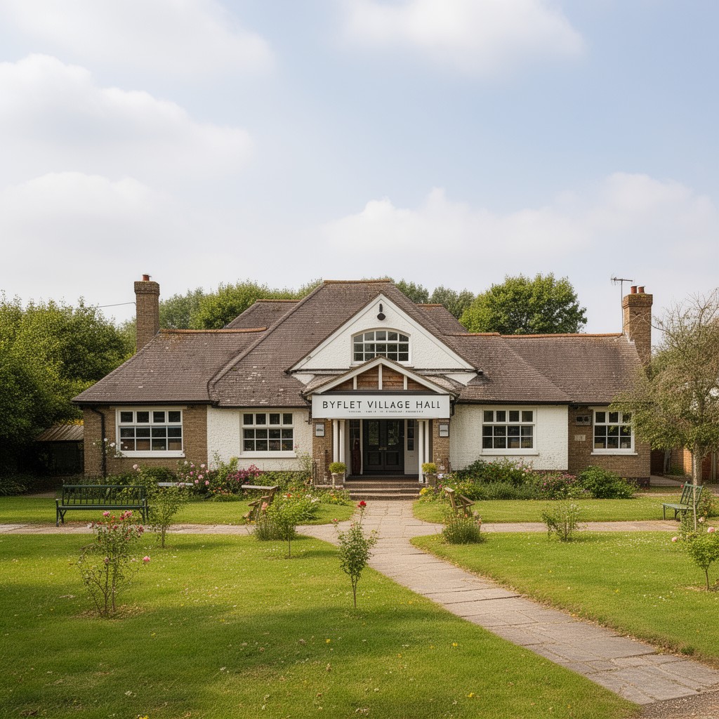 AI-generated illustration of Byfleet Village Hall