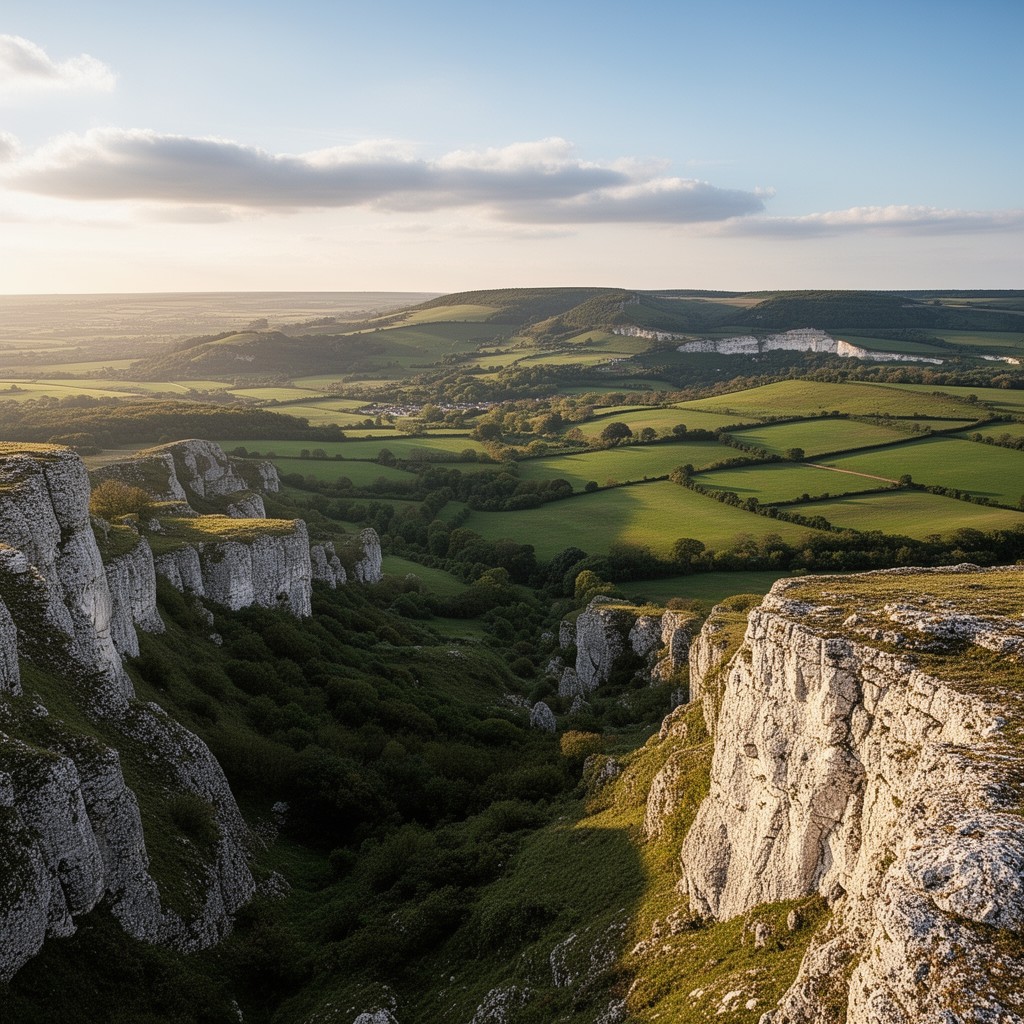 AI-generated illustration of Southern England Chalk Formation