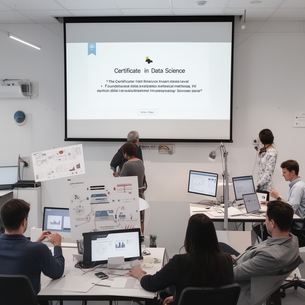AI-generated illustration of Certificate in Data Science