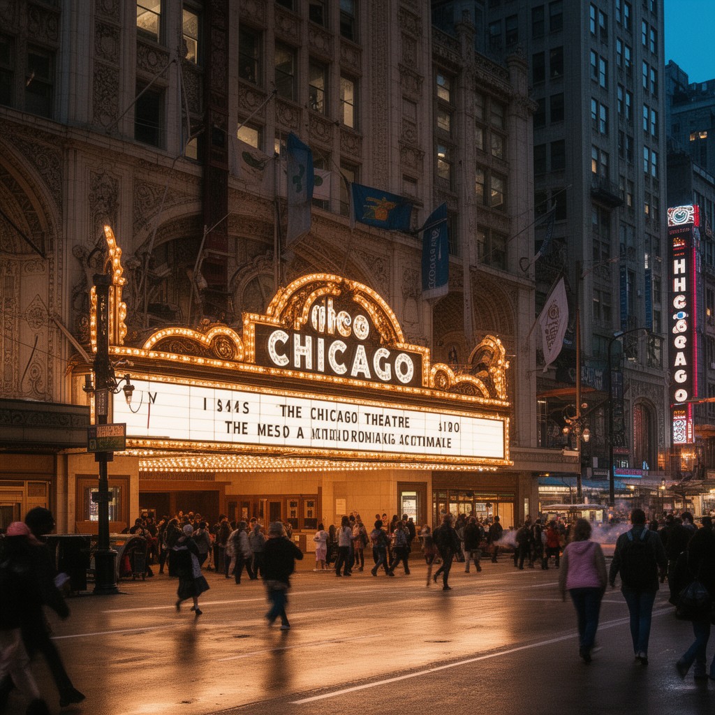 AI-generated illustration of Chicago Theatre