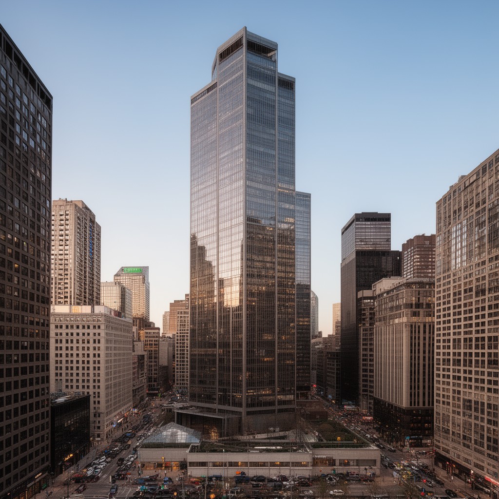 AI-generated illustration of 200 South Wacker Drive