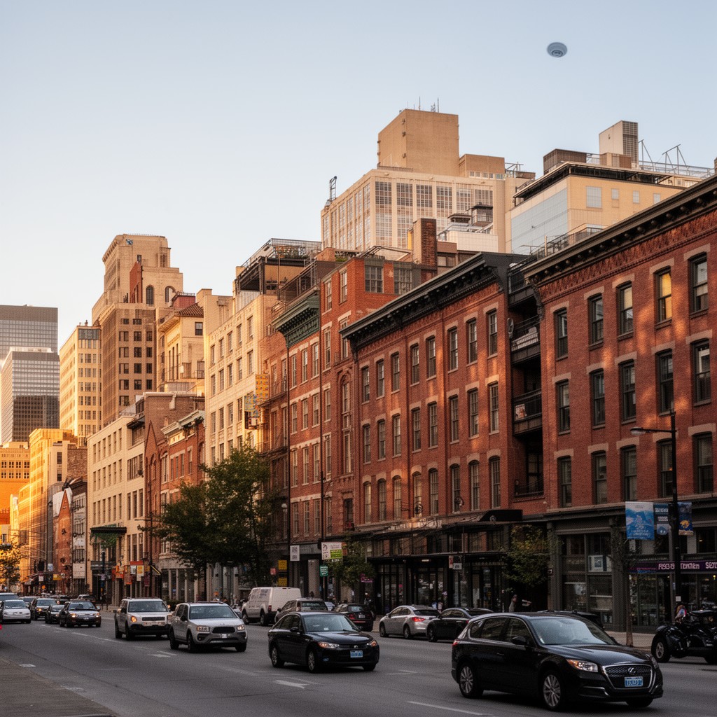 AI-generated illustration of Printers Row